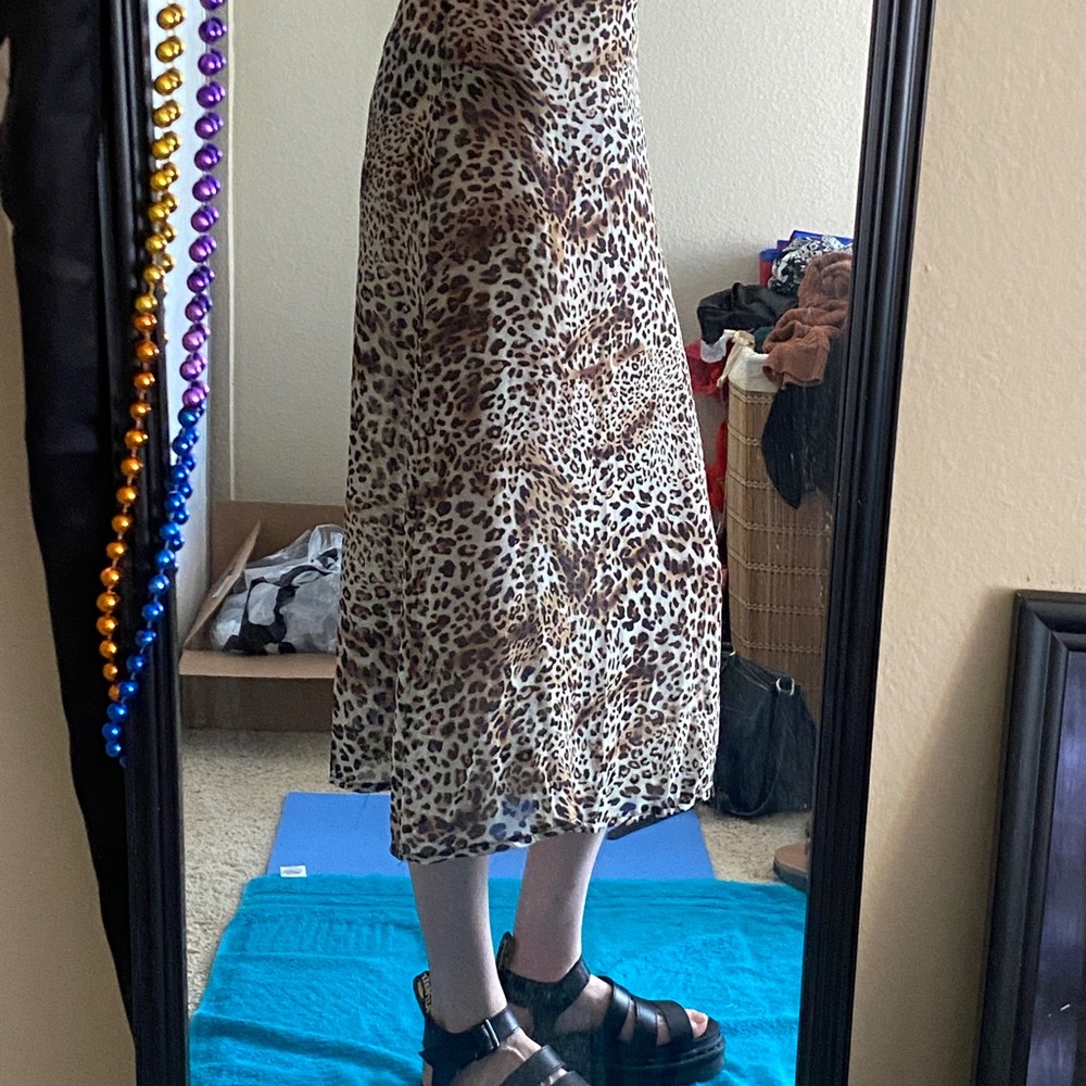 Leopard / Cheetah Print Midi Skirt